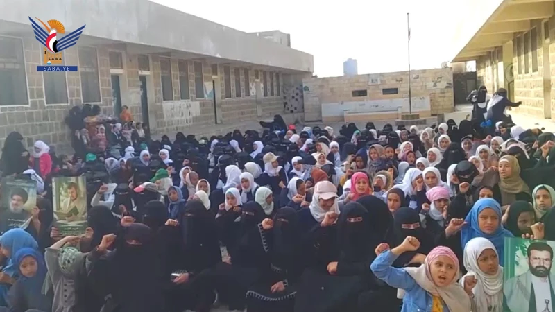 فعالية نسائية في مديرية الجبين بريمة بالعيد الـ 11 لثورة 21 سبتمبر ونصرة لغزة