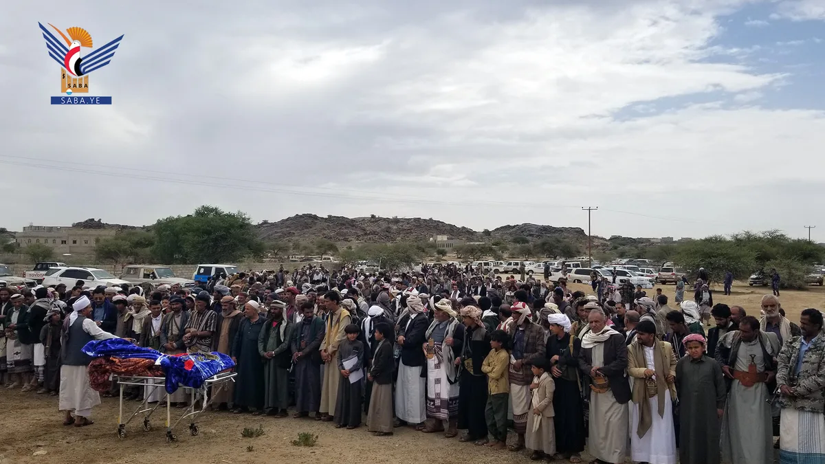 تشييع جثمان الشيخ عبدربه عبدالقادر الطاهري بمديرية السوادية في البيضاء 
