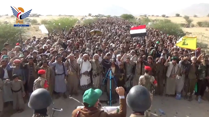 مسيرات حاشدة بمأرب نصرة لغزة وتنديدا باستمرار جرائم الإبادة والتجويع بحق سكانها