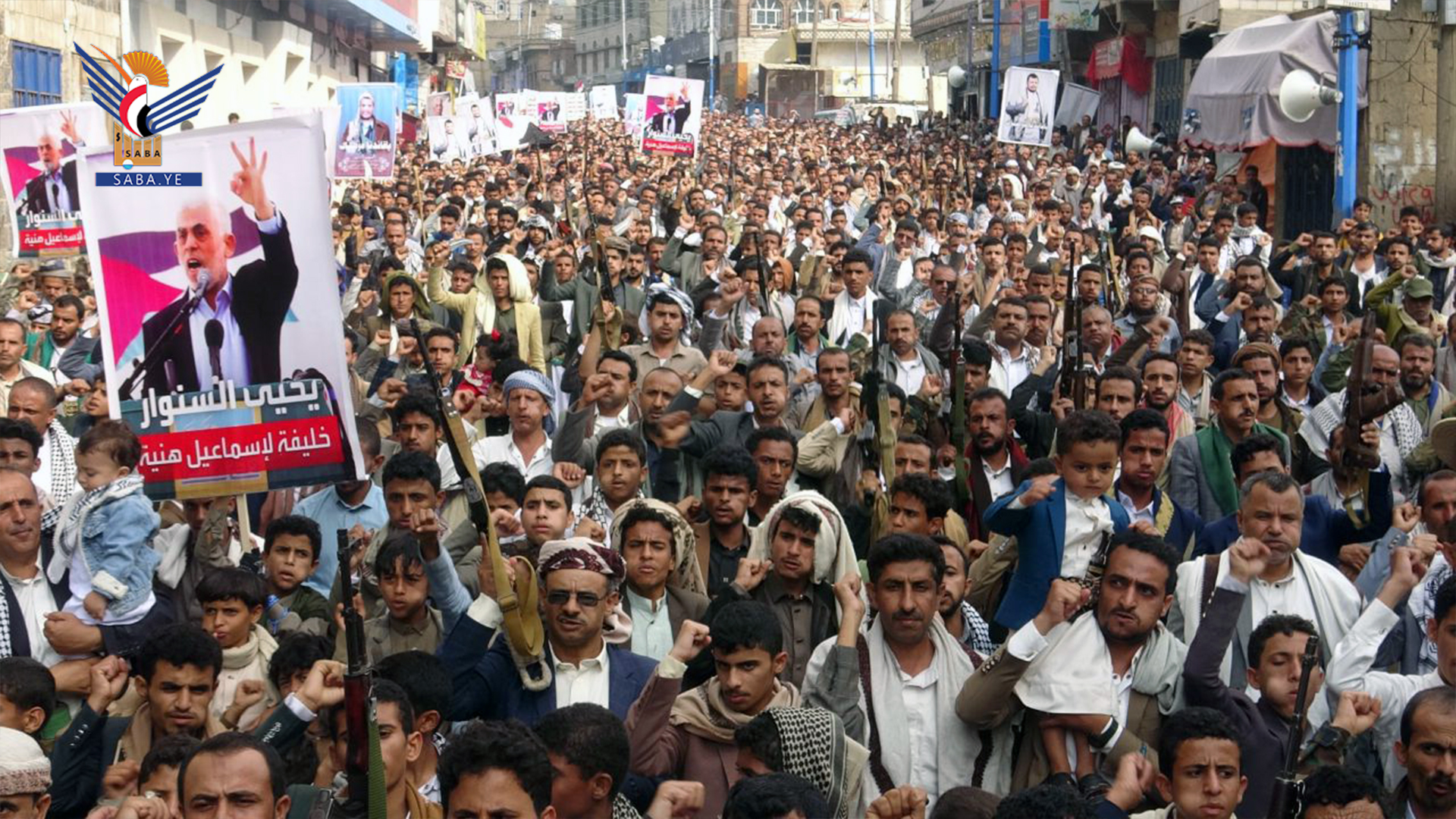  مسيرات حاشدة بحجة تحت شعار "معركة جهاد.. ومحور واحد.. مع غزة حتى النصر"