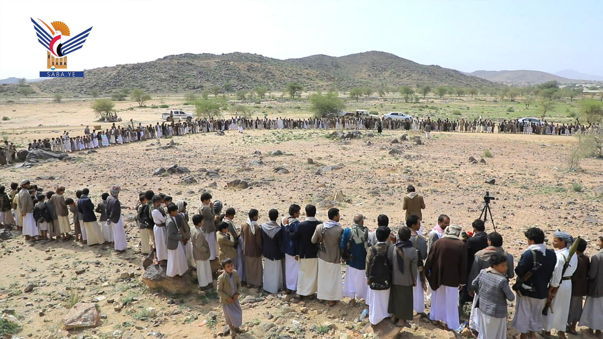 وقفة قبلية مسلحة لأبناء الازقول في سحار صعدة​ تضامنا مع غزة