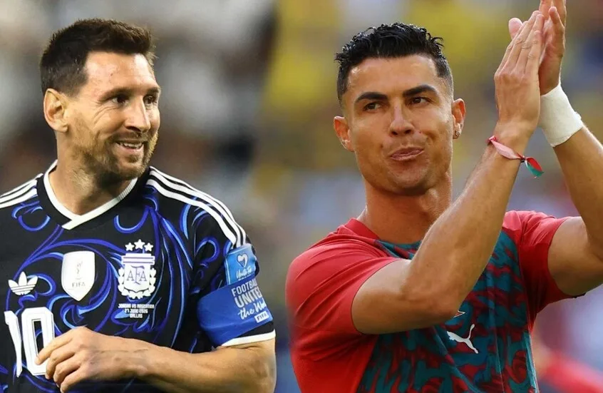 ميسي ورونالدو في فريق واحد خلال مباراة اعتزال تيفيز