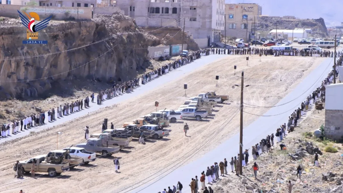 أبناء مديرية صنعاء الجديدة يعلنون النفير العام والجهوزية لمواجهة العدو السعودي