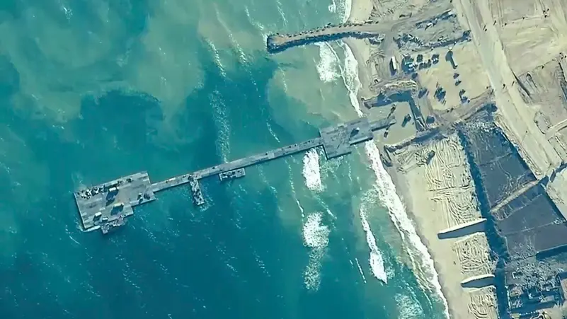 الجيش الأمريكي يعلن إنهاء مهمة "الرصيف العائم" قبالة ساحل غزة