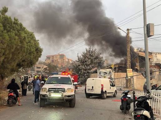 استشهاد شخص في غارة صهيونية على اللوبية بصيدا واستمرار غارات العدو على لبنان
