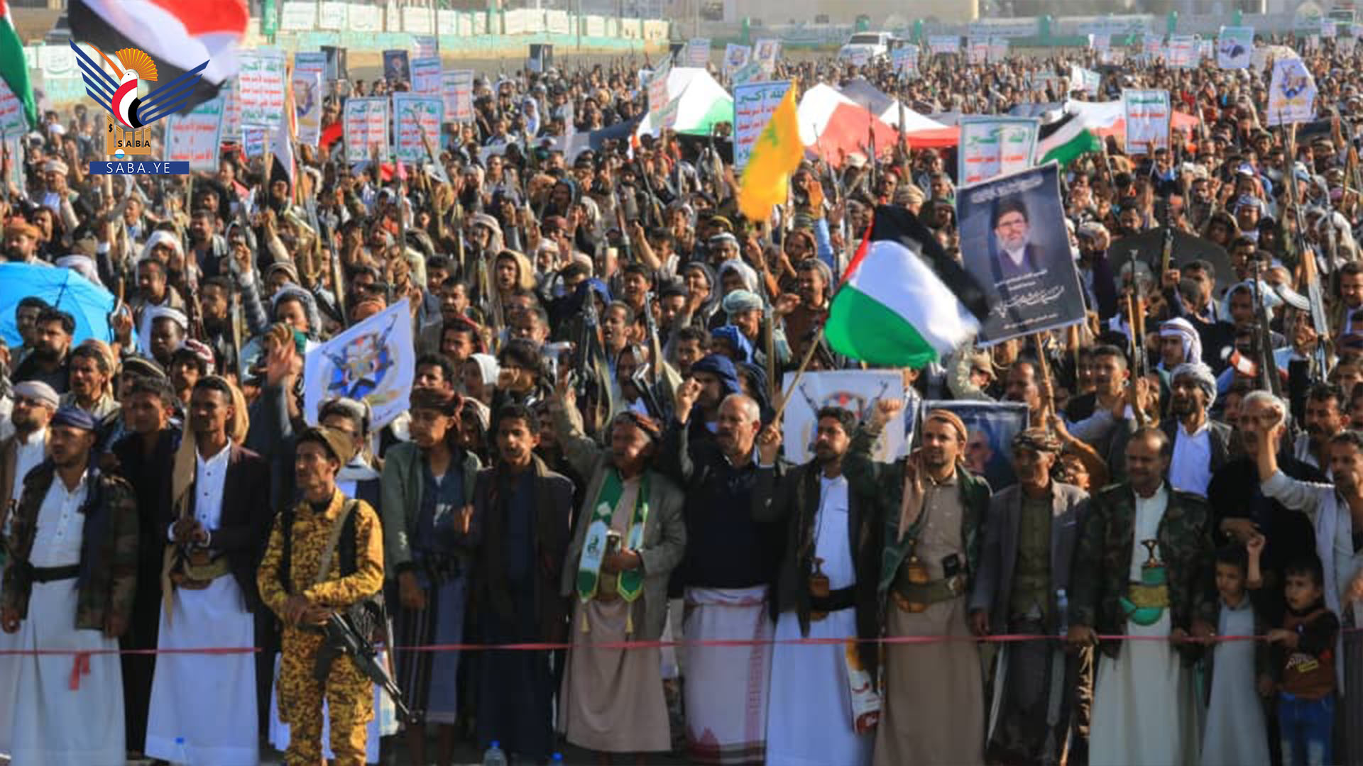 أبناء تعز يحتشدون في 27 مسيرة جماهيرية ويؤكدون على ثبات الموقف مع غزة