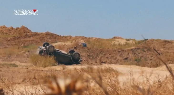  القسام تعرض مشاهدا من الكمين المركب ضد جنود وآليات العدو في عبسان