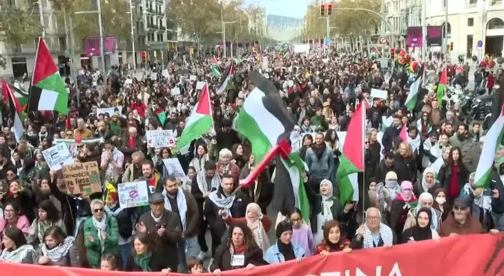 تظاهرات في مدن وعواصم أوروبية تنديدا باستمرار العدوان على قطاع غزة