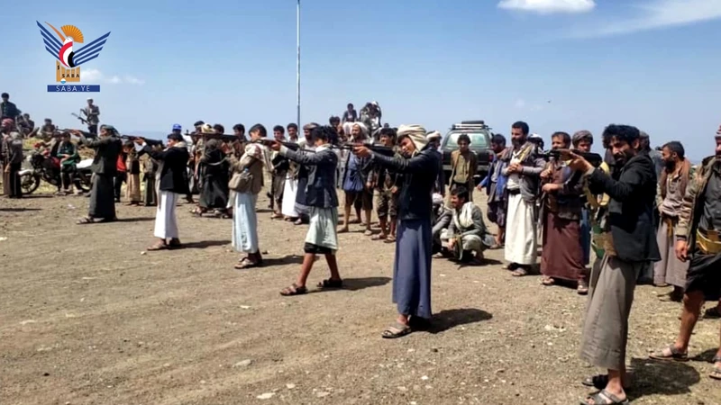 تطبيق قتالي ومسيرات ووقفات بالحيمة الداخلية في محافظة صنعاء