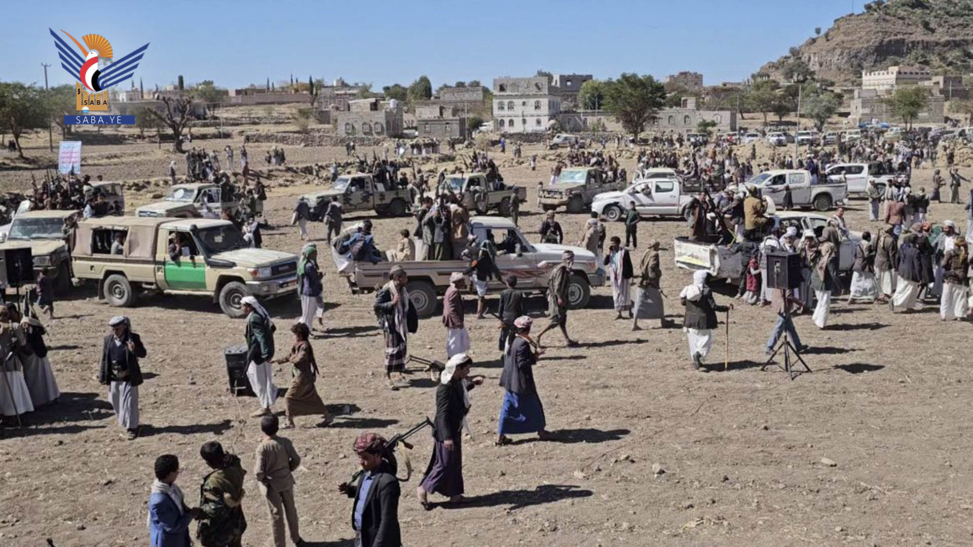 وقفة قبلية بمديرية جبل الشرق في ذمار إعلاناً للجهوزية لمواجهة أي تصعيد