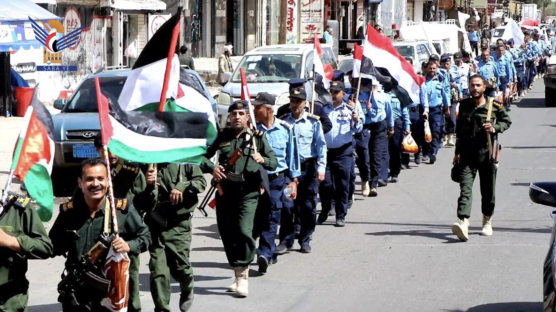 مسير لخريجي دورات "طوفان الأقصى" من منتسبي الوحدات الأمنية بذمار