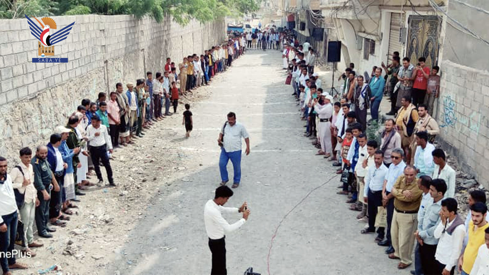 وقفة لطلاب المعاهد والكليات في مديرية باجل تضامنا مع الطلاب الأحرار في العالم