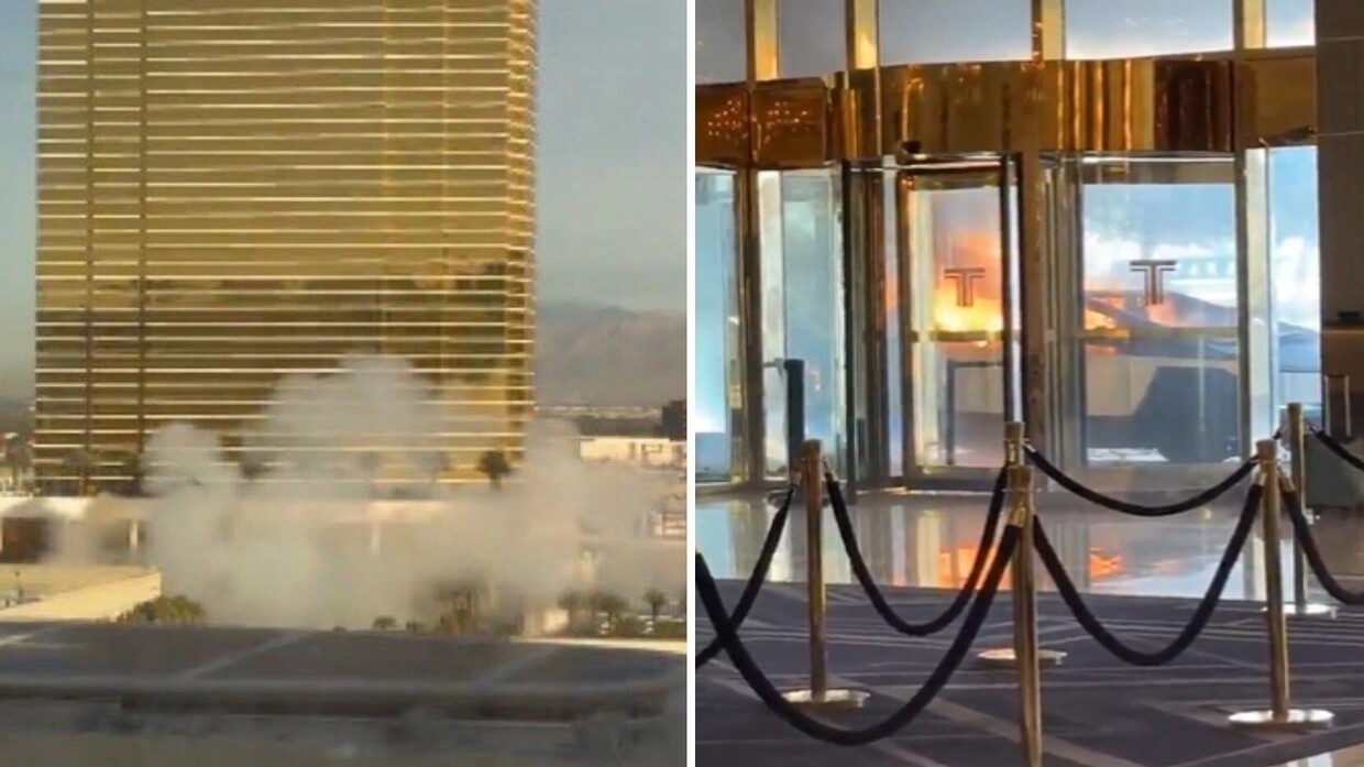 انفجار سيارة "تسلا سايبرترك" أمام فندق ترامب الفاخر في لاس فيغاس