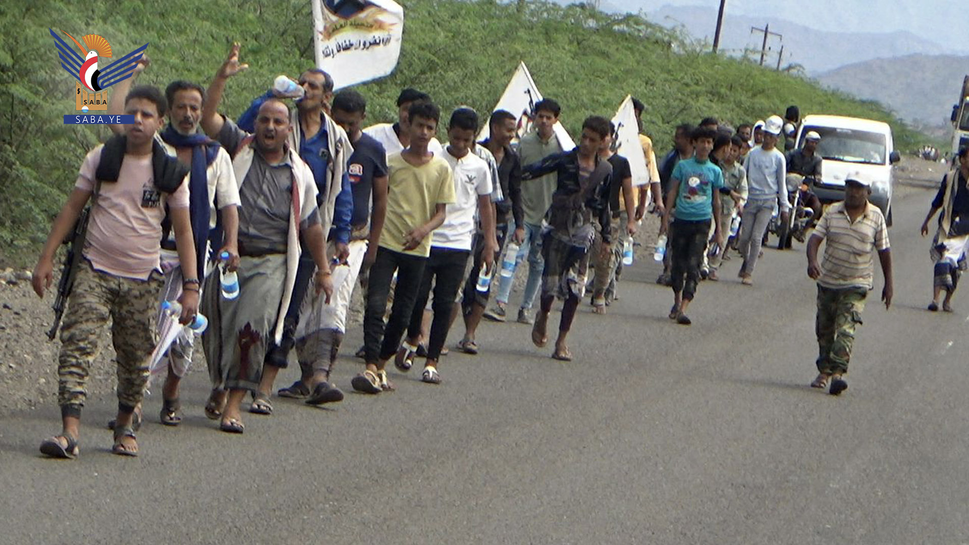 لحج.. مسير شعبي لخريجي دورات قوات التعبئة في القبيطة