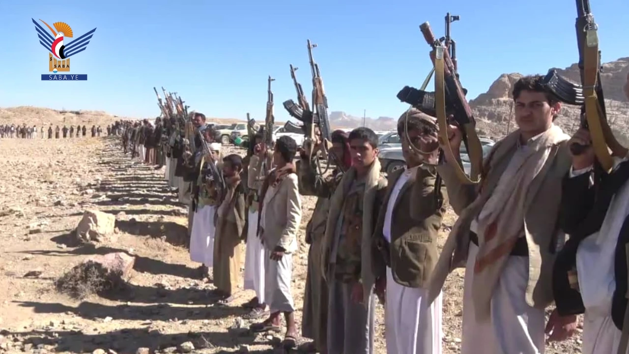 وقفة قبلية مسلحة في مديرية بني حشيش تنديدًا بالإساءة للقرآن الكريم