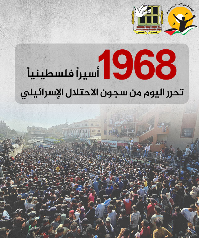  تحرير 1968 أسيراً فلسطينياً  بينهم 250 محكوماً بالمؤبد