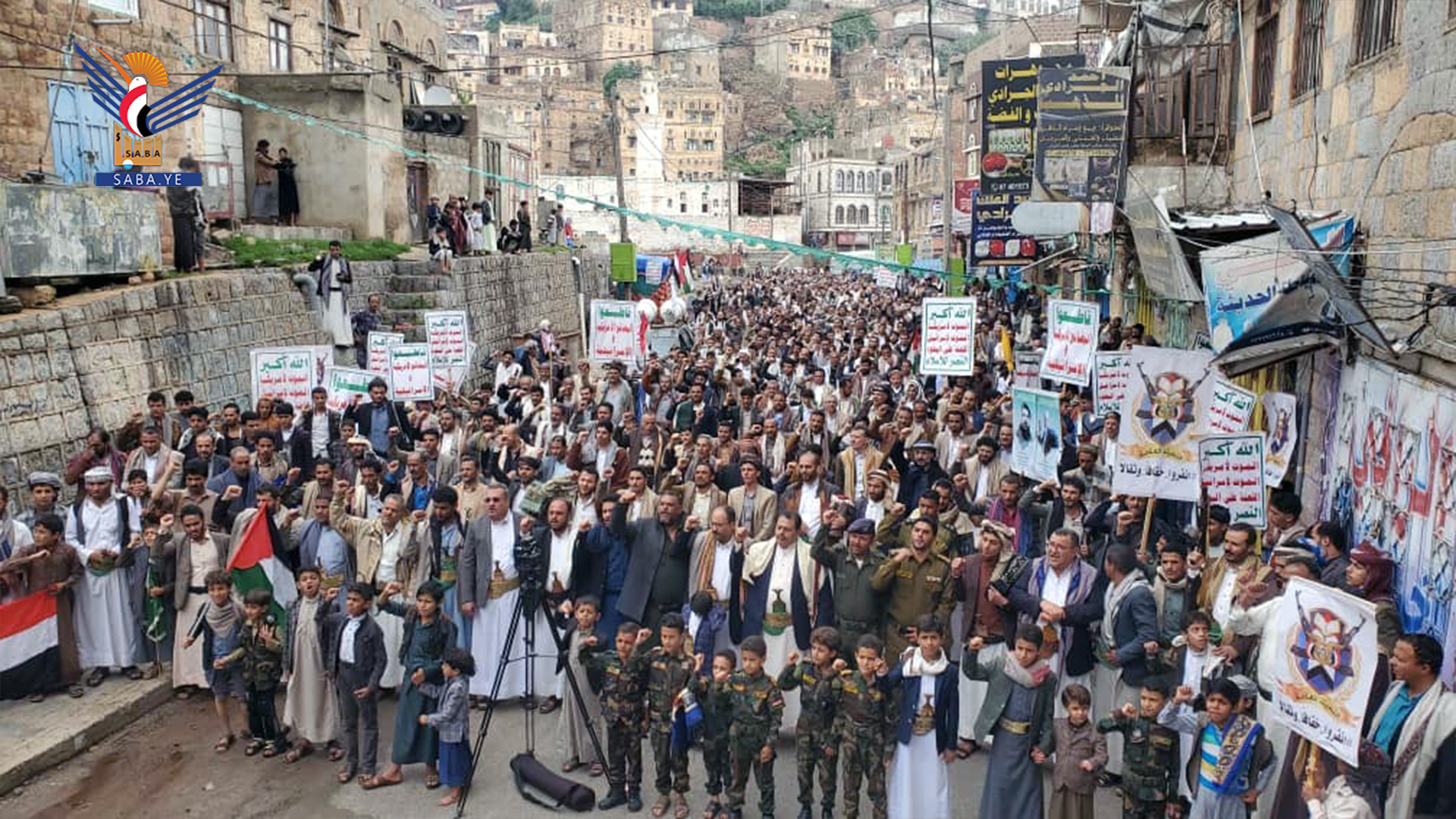 المحويت.. 34 مسيرة ووقفة حاشدة تأكيدا على الثبات في نصرة غزة