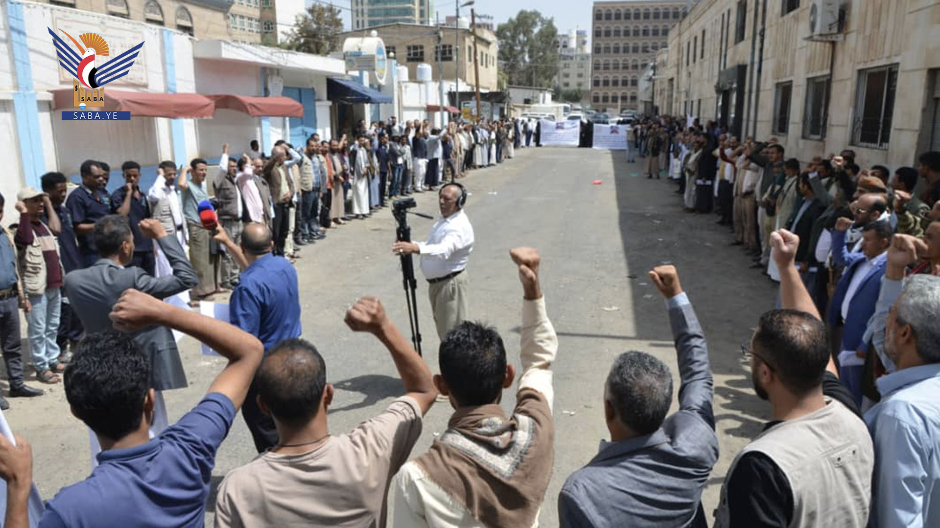 ​وقفة لهيئة المواصفات تضامنًا مع غزة وتنديدًا بمجازر الابادة