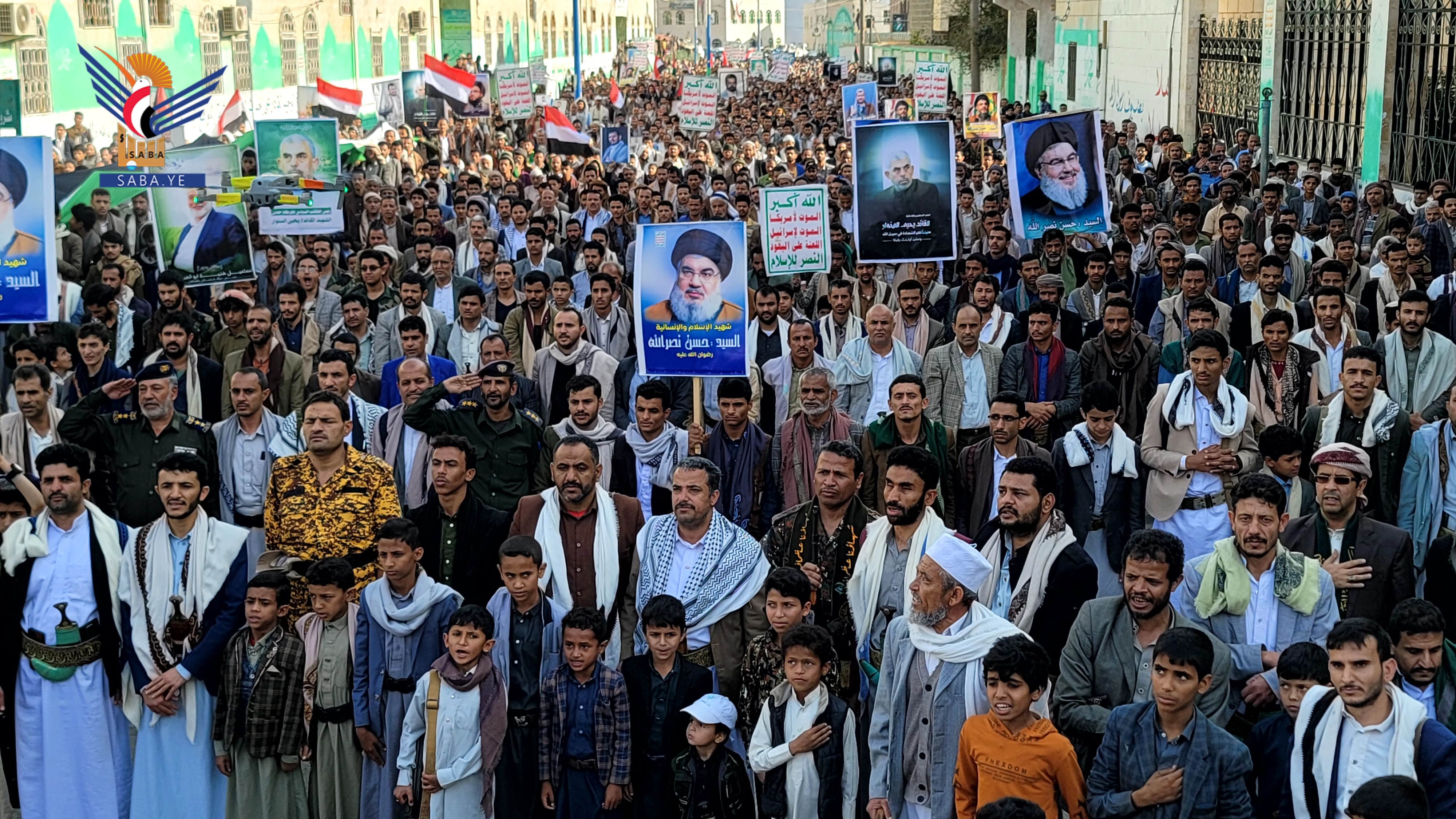 مسيرات حاشدة بحجة تحت شعار "ثابتون مع غزة ونواجه التصعيد الأمريكي بالتصعيد"