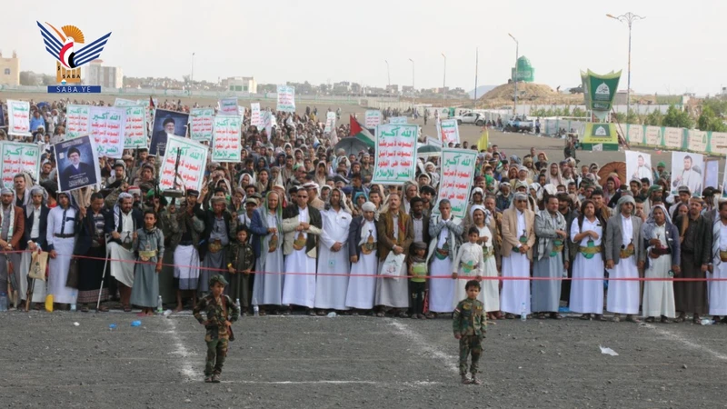 تعز تحتشد في 96 ساحة رفضاً للمؤامرة الصهيوأمريكية وتأكيداً على الثبات مع غزة