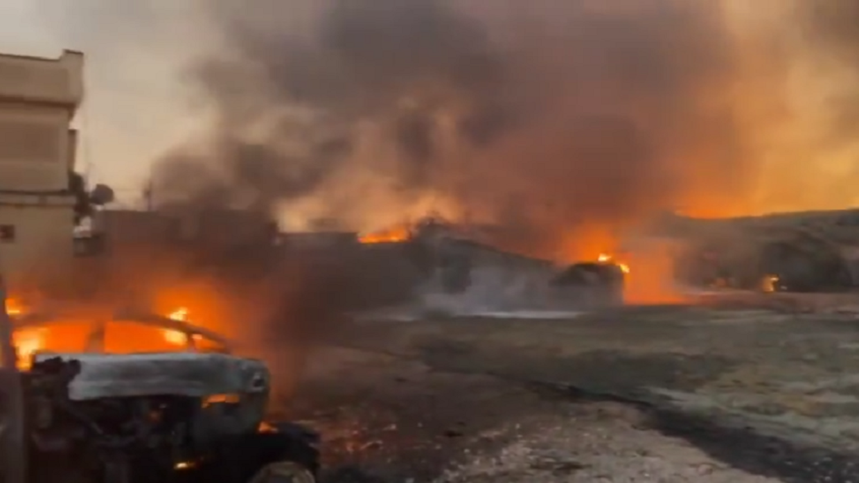 دمار واسع وحريق في قاعدة أفيفيم الصهيونية خلفته صواريخ حزب الله