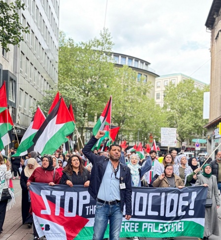 مسيرة حاشدة في مدينة بريمن تنديدا بالعدوان المتواصل على غزة