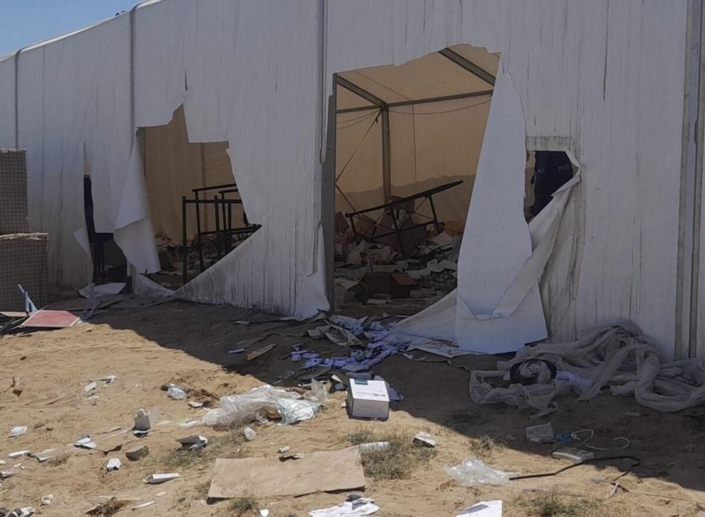 "الصحة" بغزة تستنكر الاعتداء على المستشفى الميداني الأمريكي