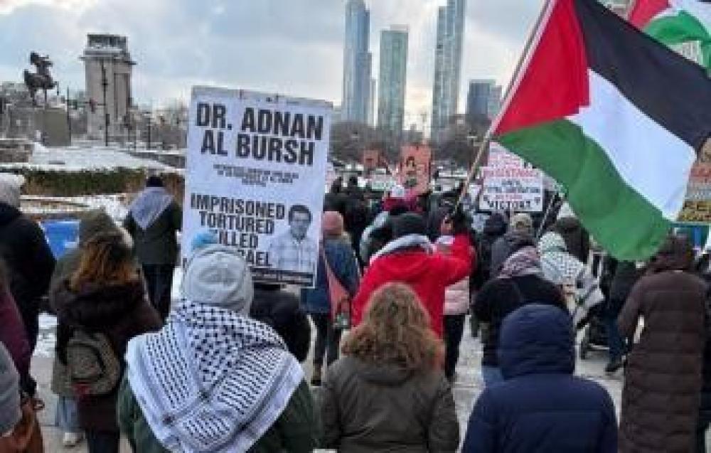 مظاهرة أمام مقر الأمم المتحدة للمطالبة بوقف تجويع غزة وإنهاء الإبادة