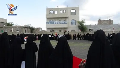 وقفة للهيئة النسائية في تعز بالذكرى الثالثة لعملية "طوفان الأقصى"