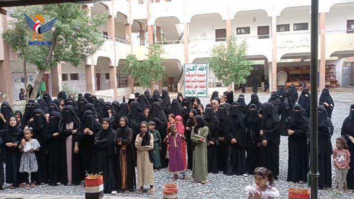 وقفات للهيئة النسائية في حجة بذكرى ثورة 21 سبتمبر وتضامناً مع غزة