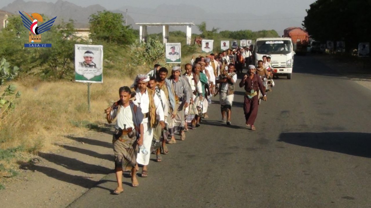 الحديدة .. مسير لخريجي المرحلة الخامسة من دورات "طوفان الأقصى" بجبل راس