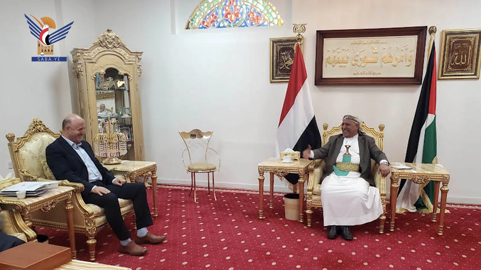رئيس مجلس النواب يلتقي رئيس المؤتمر الدولي الرابع للرسول الأعظم ونائبه