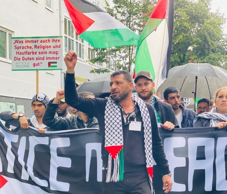  تظاهرة حاشدة في مدينة بريمن الألمانية تنديدا باستمرار العدوان على قطاع غزة