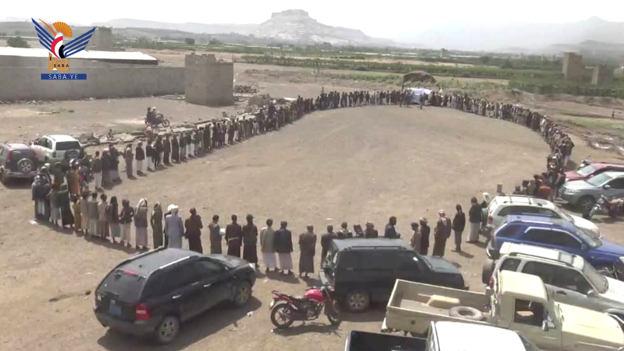 صنعاء.. وقفة قبيلة في بني حشيش تضامنا مع الشعب الفلسطيني