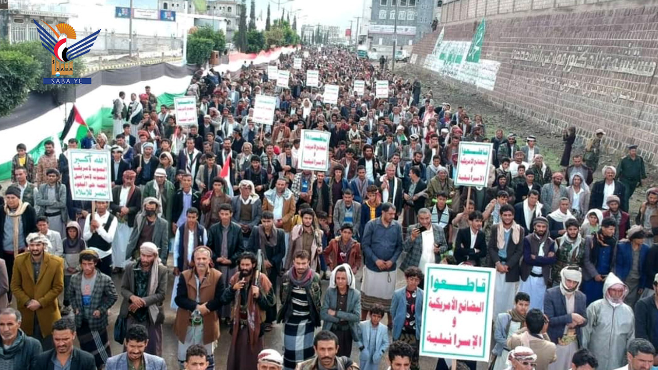 مسيرات حاشدة في المربعات الشمالية والغربية والجنوبية في إب بيوم القدس العالمي