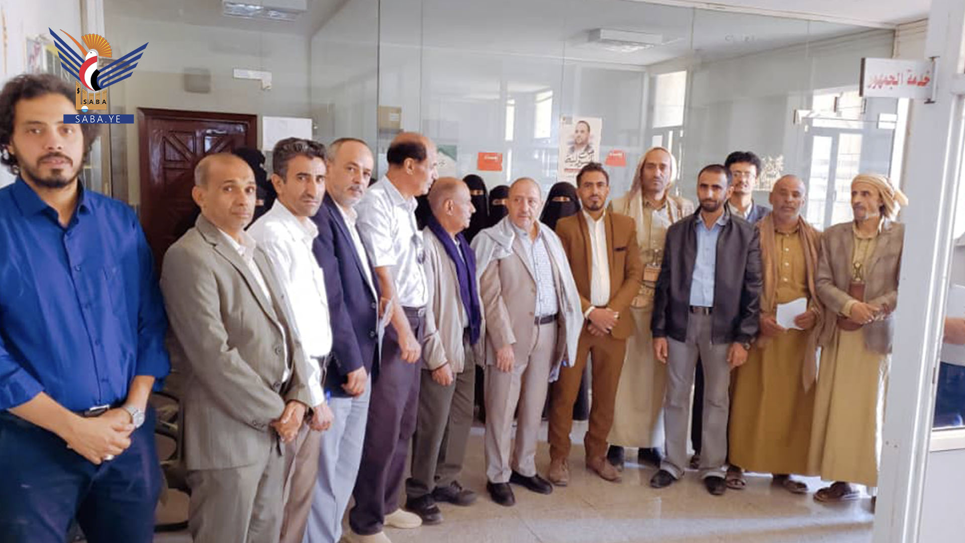 وقفة بالهيئة العليا للرقابة على المناقصات تأييدا لدعوة قائد الثورة لإنهاء العدوان والحصار