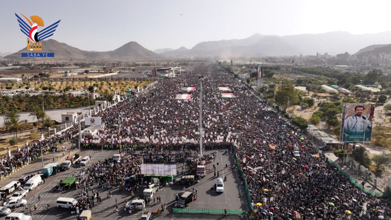 خروج مليوني بالعاصمة صنعاء في مسيرة "ثابتون مع غزة العزة.. بلا سقف ولا خطوط حمراء"