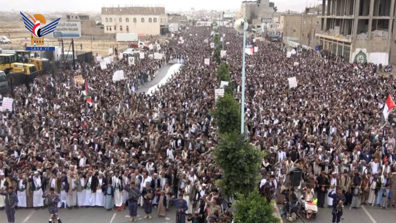 أبناء عمران يحتشدون في 66 ساحة تأكيدا على الثبات مع غزة ومواجهة التصعيد الأمريكي