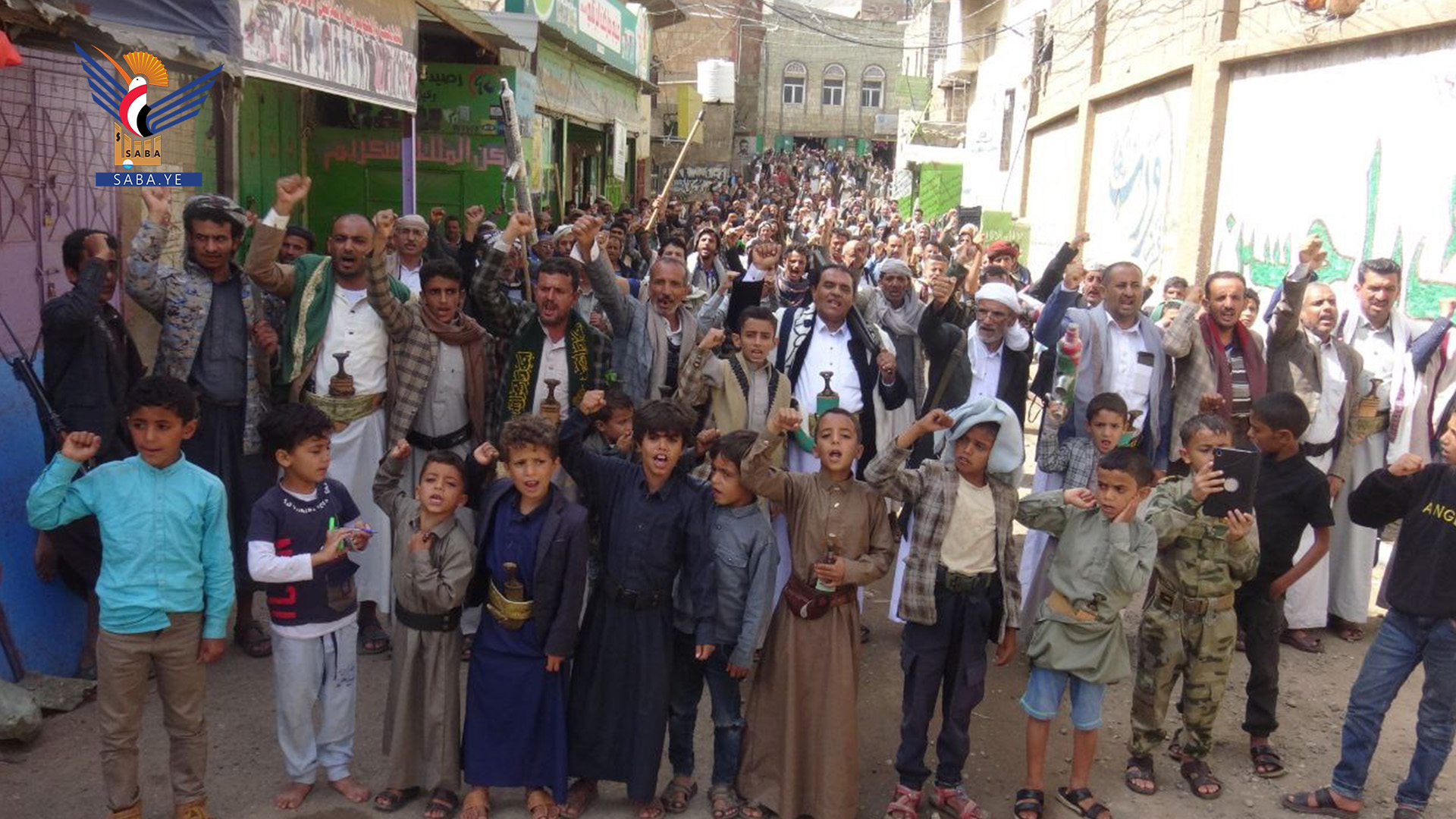 مسيرات ووقفات حاشدة بمحافظة صنعاء تأكيدا على الثبات مع غزة