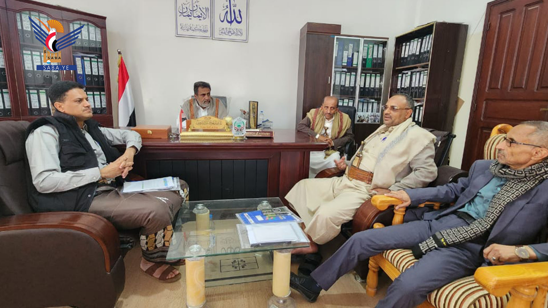 مناقشة مهام اللجنة المكلفة بتقييم مستوى تنفيذ المشاريع بمحافظة البيضاء