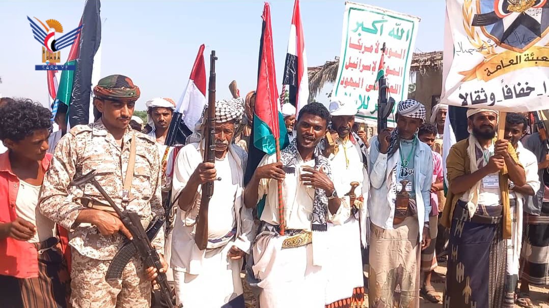  مسير راجل لخريجي دورات طوفان الأقصى بمديرية بيت الفقيه بالحديدة