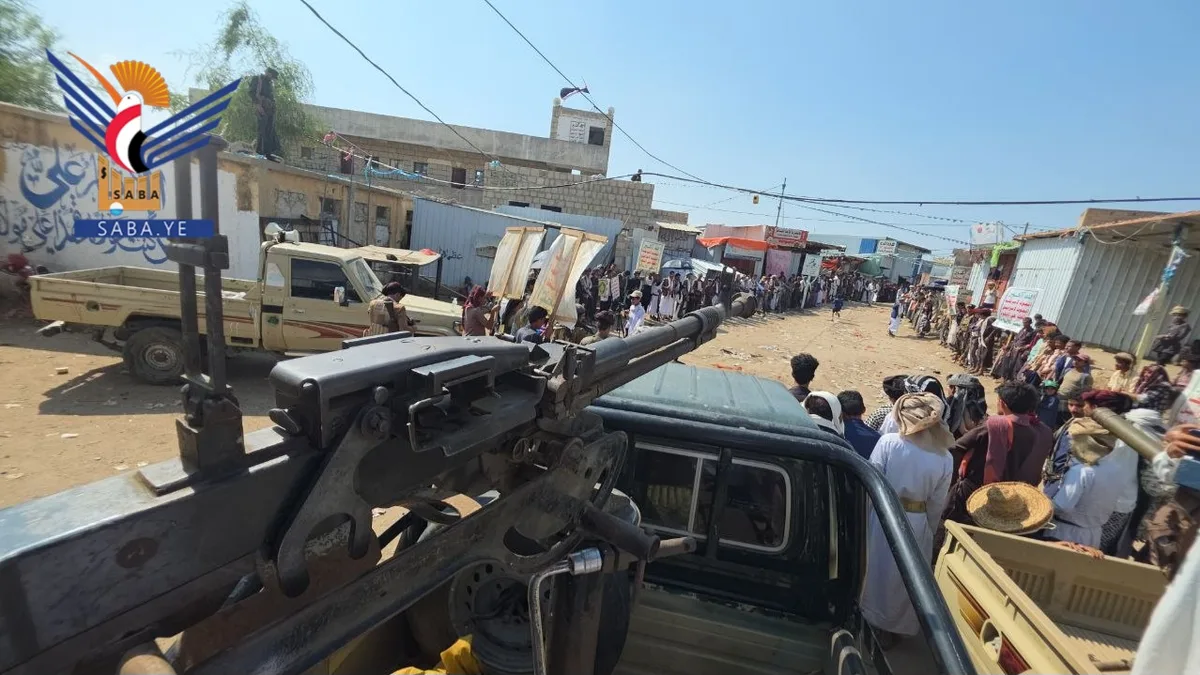 صعدة .. وقفة قبلية مسلحة لأبناء ومشايخ شدا تأكيدًا على الجاهزية لمواجهة العدو السعودي