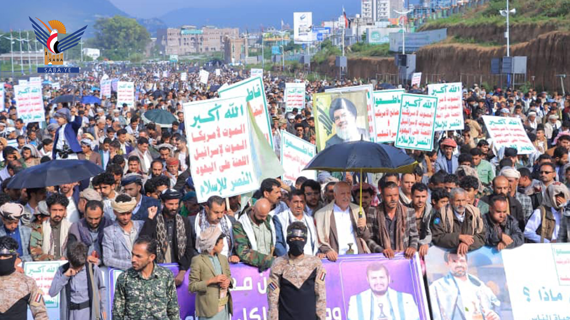 إب تحتشد في 280 ساحة تحت شعار "ثابتون مع غزة .. وجهوزيتنا عالية لمواجهة كل مؤامرات الأعداء"