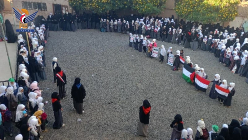 وقفات طلابية بمدارس مدينة المحويت وفاءً للشهداء وتضامناً مع الشعب الفلسطيني