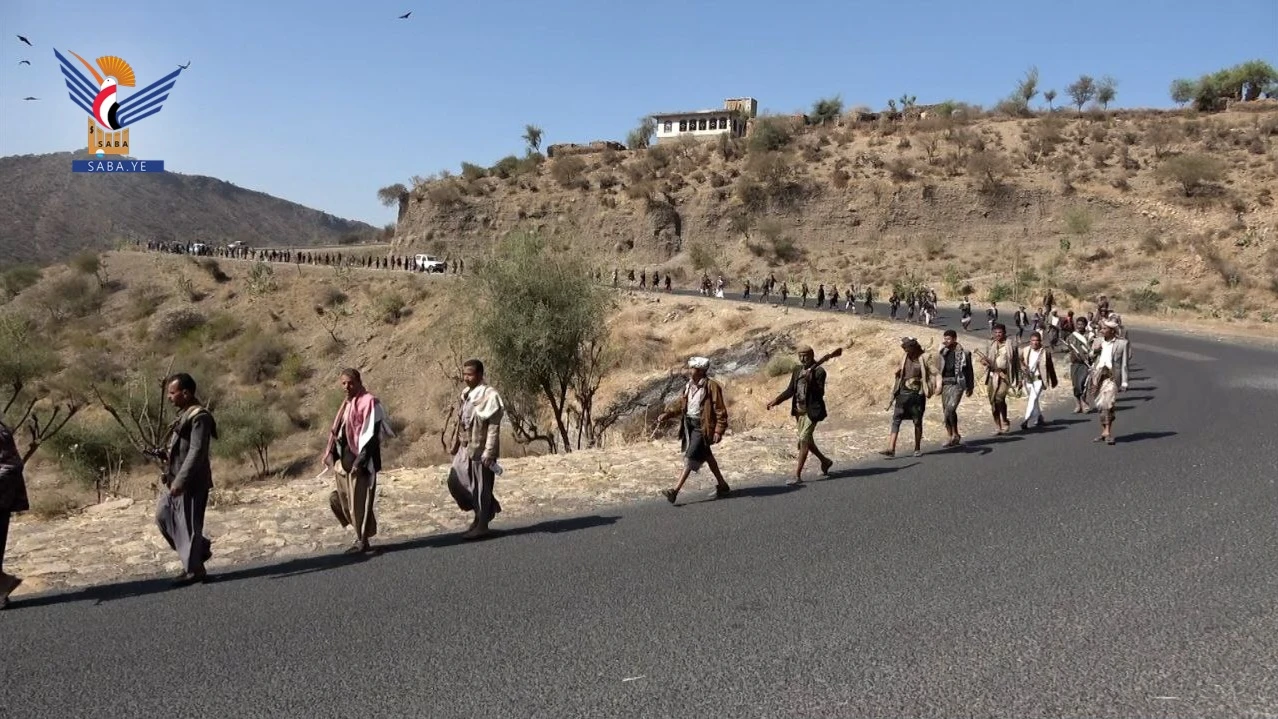 إب .. مناورة تطبيقية ومسير في مديرية القفر