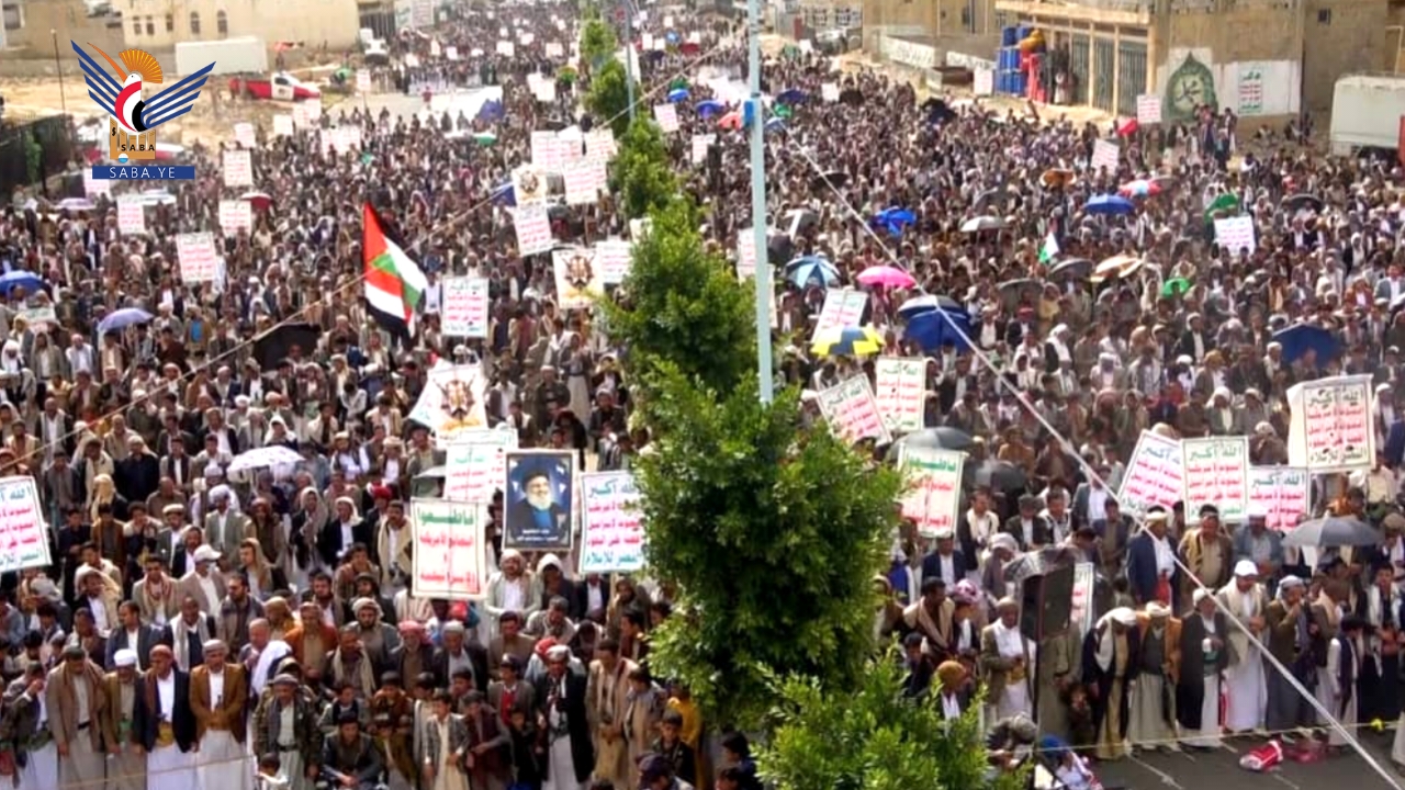 106 ​مسيرات بعمران ​تؤكد الاستمرار في إسناد غزة ومواجهة المخططات الصهيونية