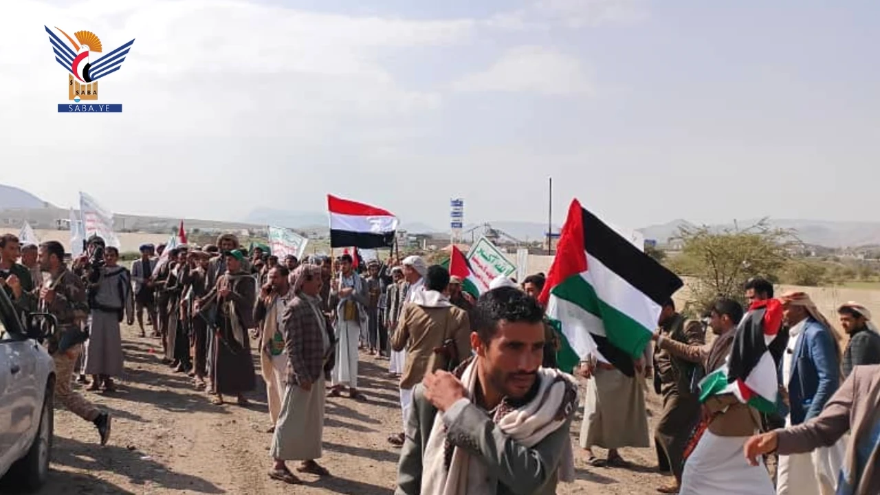 مسيران راجلان لقبائل بني بهلول وسرايا طوفان الأقصى بعيد ثورة 21 سبتمبر