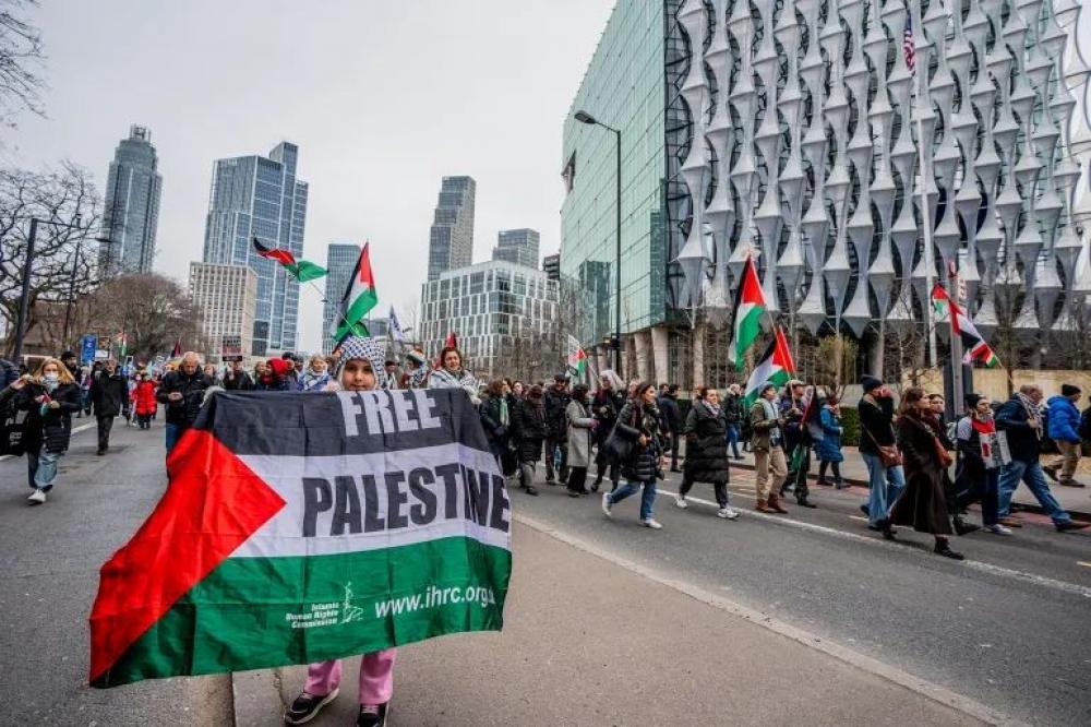 مظاهرة حاشدة في لندن للمطالبة بوقف جريمة الإبادة الجماعية في غزة