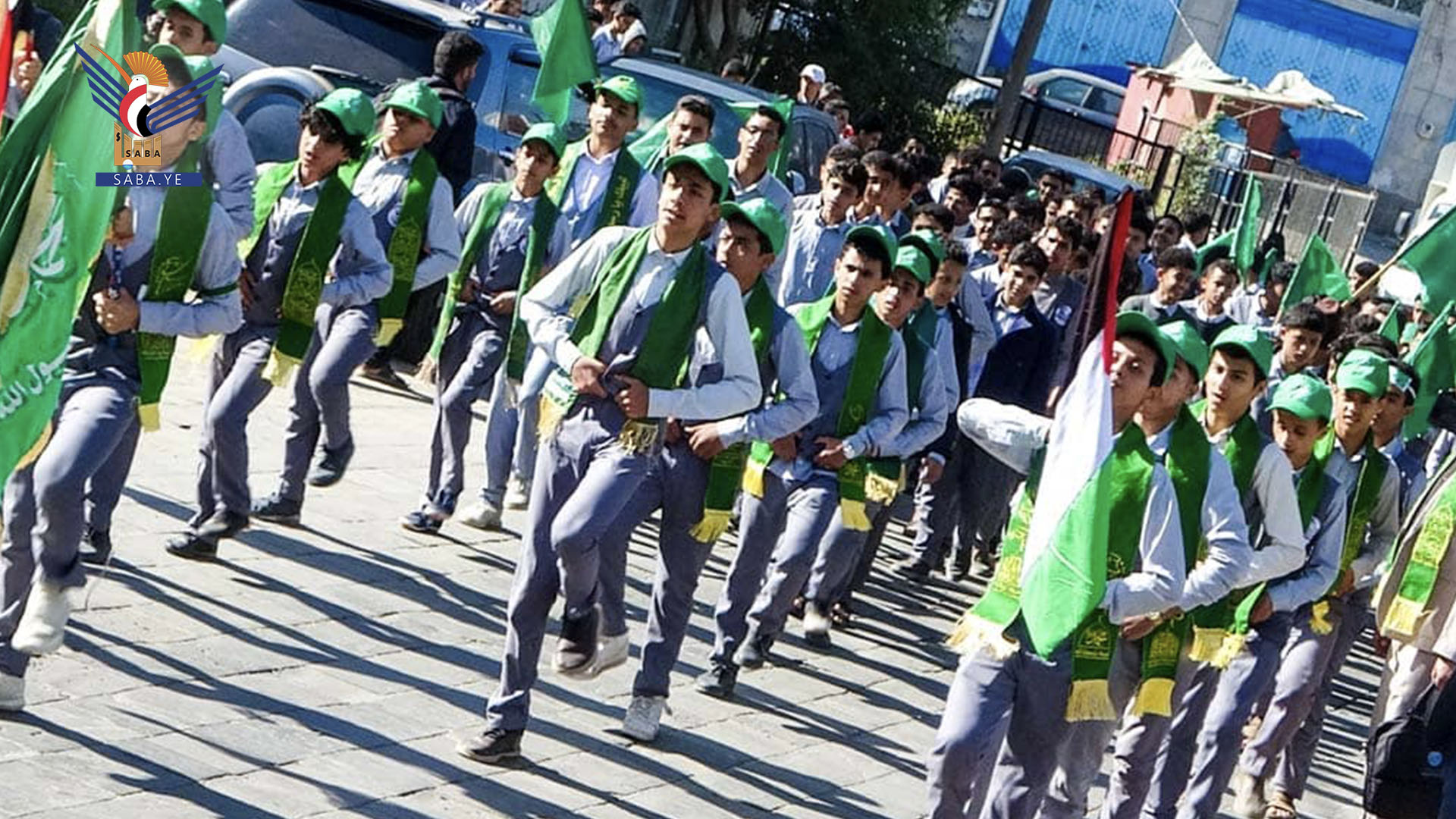 إب.. مسيرات طلابية في يريم والرضمة والنادرة وفرع العدين بذكرى المولد النبوي