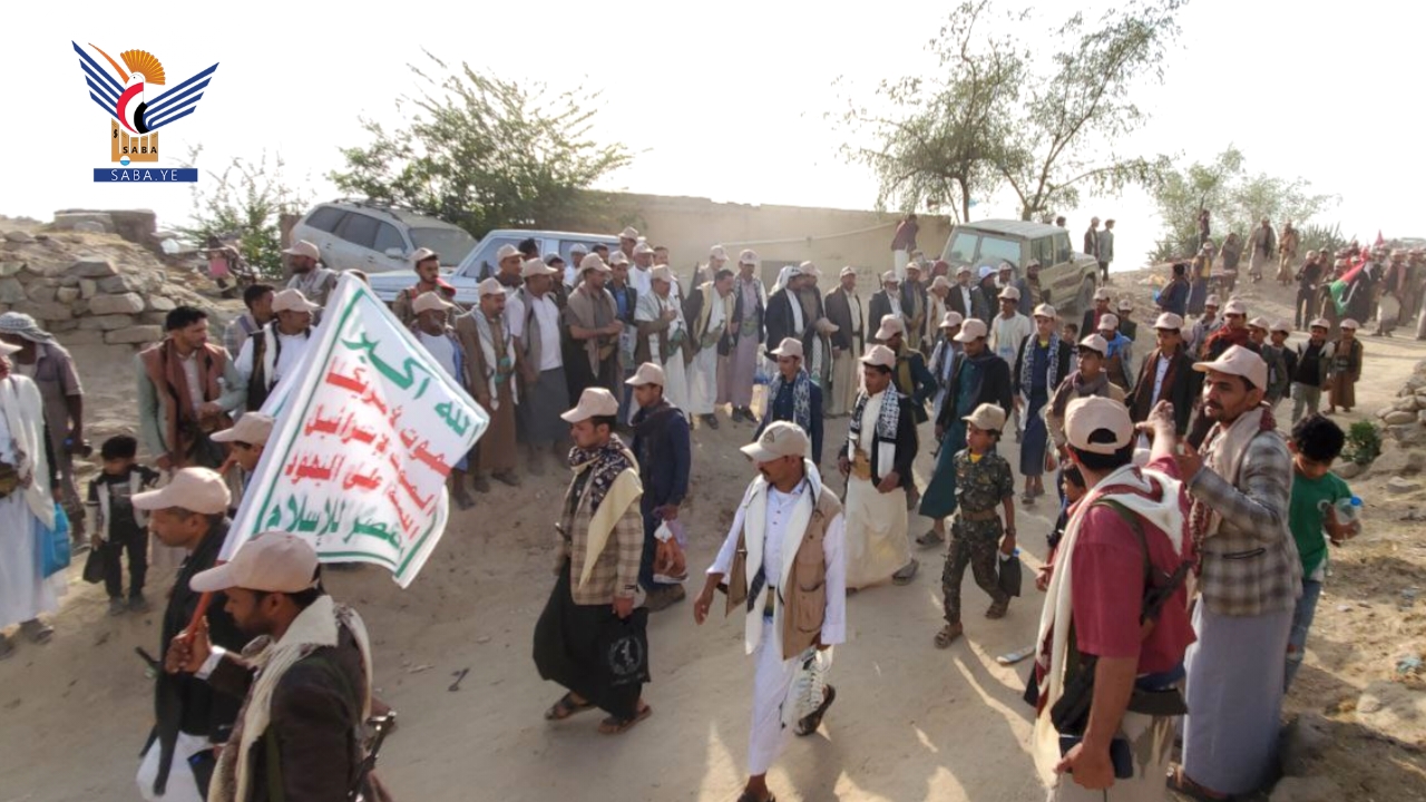 حجة .. عرض شعبي لقوات التعبئة في مديرية أفلح الشام